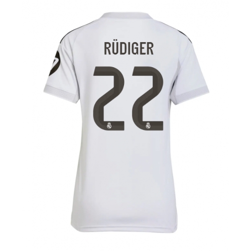 Billige Fotballdrakt Real Madrid Antonio Rudiger #22 Replika Hjemmedrakt Dame 2025-26 Kortermet Billige Fotballdrakt Real Madrid Antonio Rudiger #22 Replika Hjemmedrakt Dame 2025-26 Kortermet